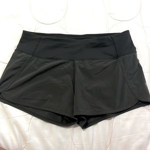 COPY - Dark Green LuluLemon Speed Up Mid-Rise Shorts 4”